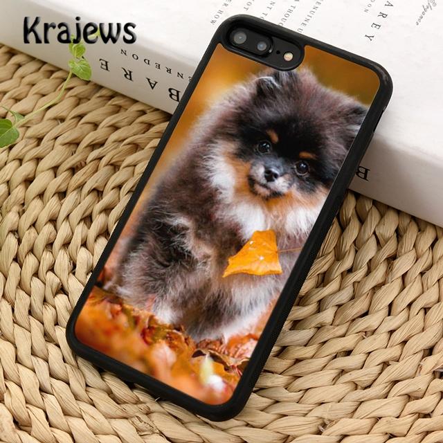 Krajews Pomeranian Puppy Dog Phone Case Cover For iPhone 16 15 14 Plus XS XR 11 12 Mini 13 Pro Max Coque Shell Fundas
