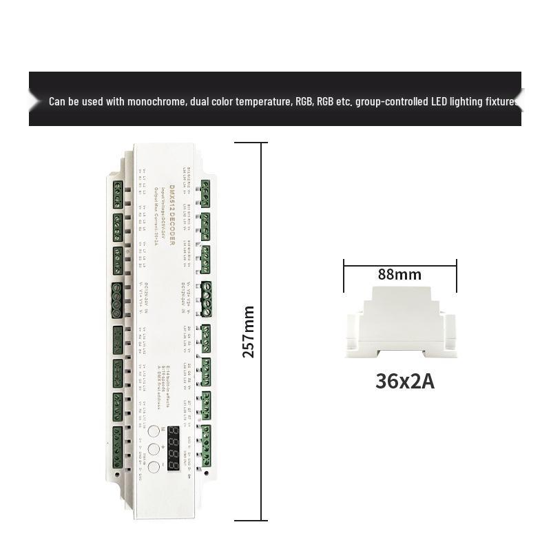 Intelligentes LED-Einbau- und Strahlerlicht mit 36-Kanal DMX512-Controller