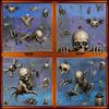 Halloween Stickers Skull Glass Stickers Halloween Party Supplies Horror Vibe Static Stickers