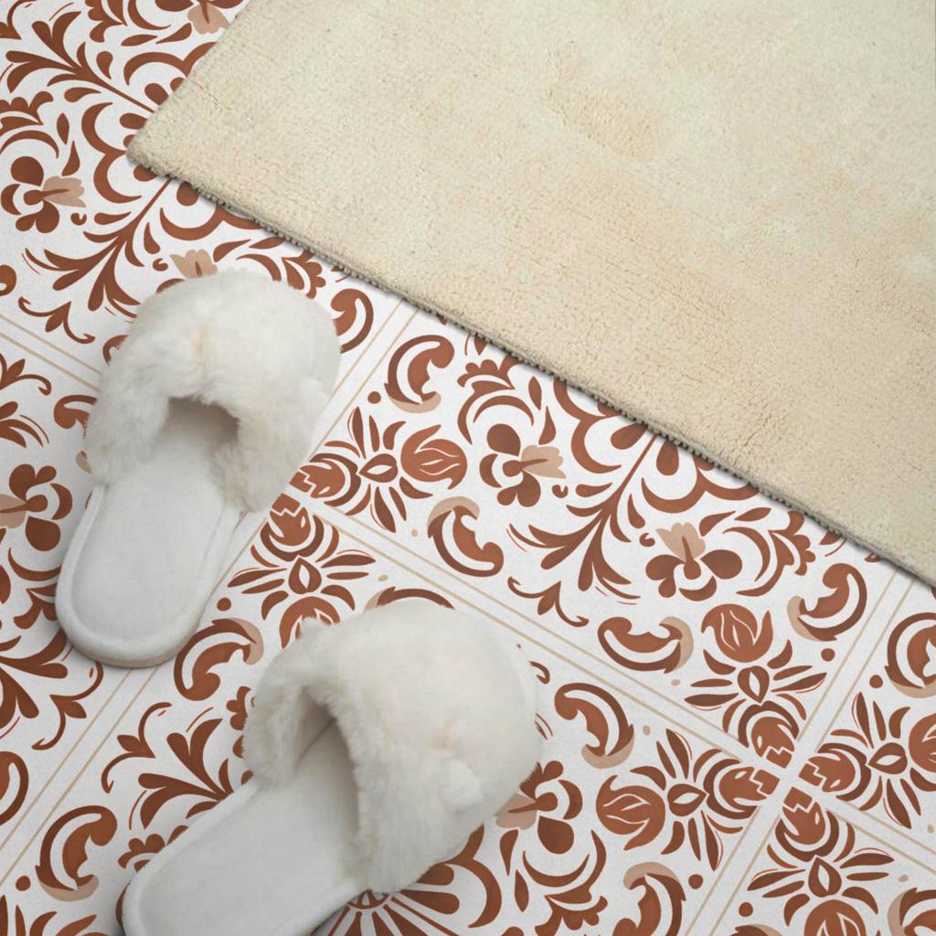 Self-Adhesive Vinyl Wall Panel 120x60 cm Ornamental Floral Pattern
