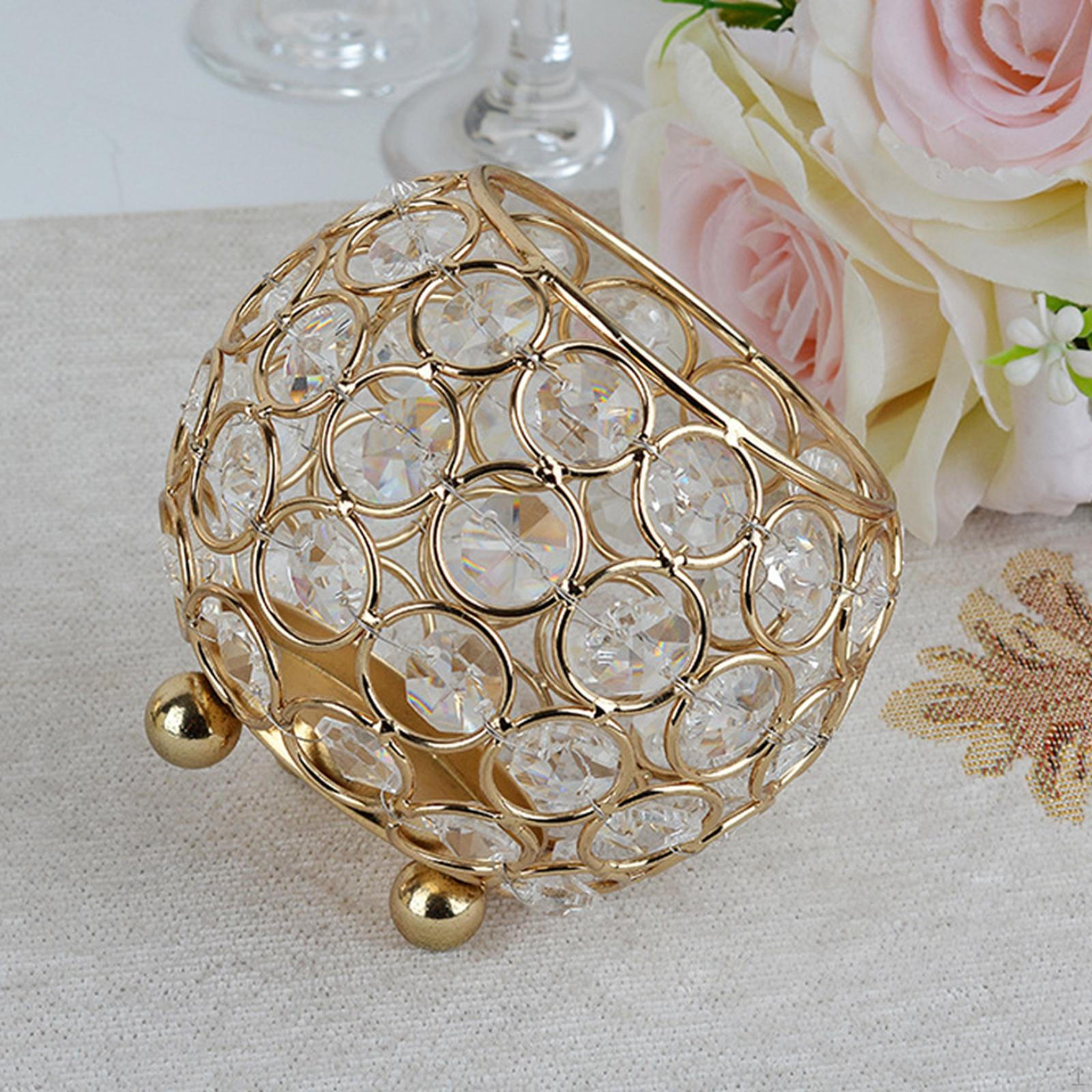 

Кришталевий Підсвічник-Канделябр, Підсвічник для Чайних Свічок для Декору Обіднього Столу, Весілля, Дому 8cmx7cm