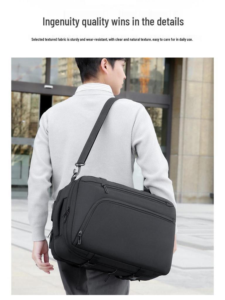 Multifunctional Travel Laptop Backpack, Expandable Vacuum Compressible Carry-On, Single Shoulder Bag for Men and Women