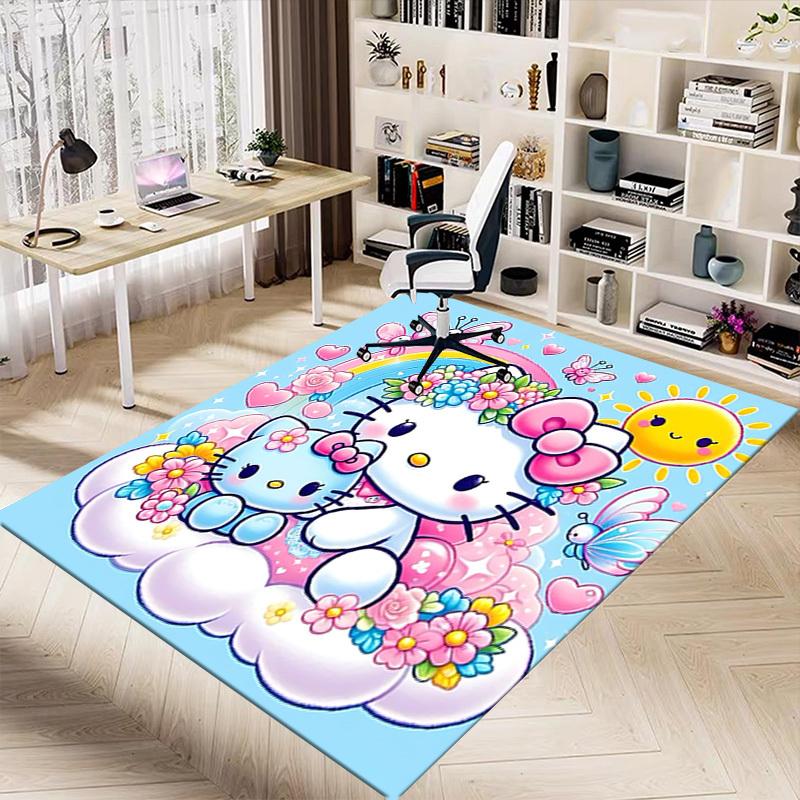 1 szt. Dywanik Hello Kitty Dywanik do biura Mata zewnętrzna Dekoracja domu Dywanik obszarowy Prezent festiwalowy