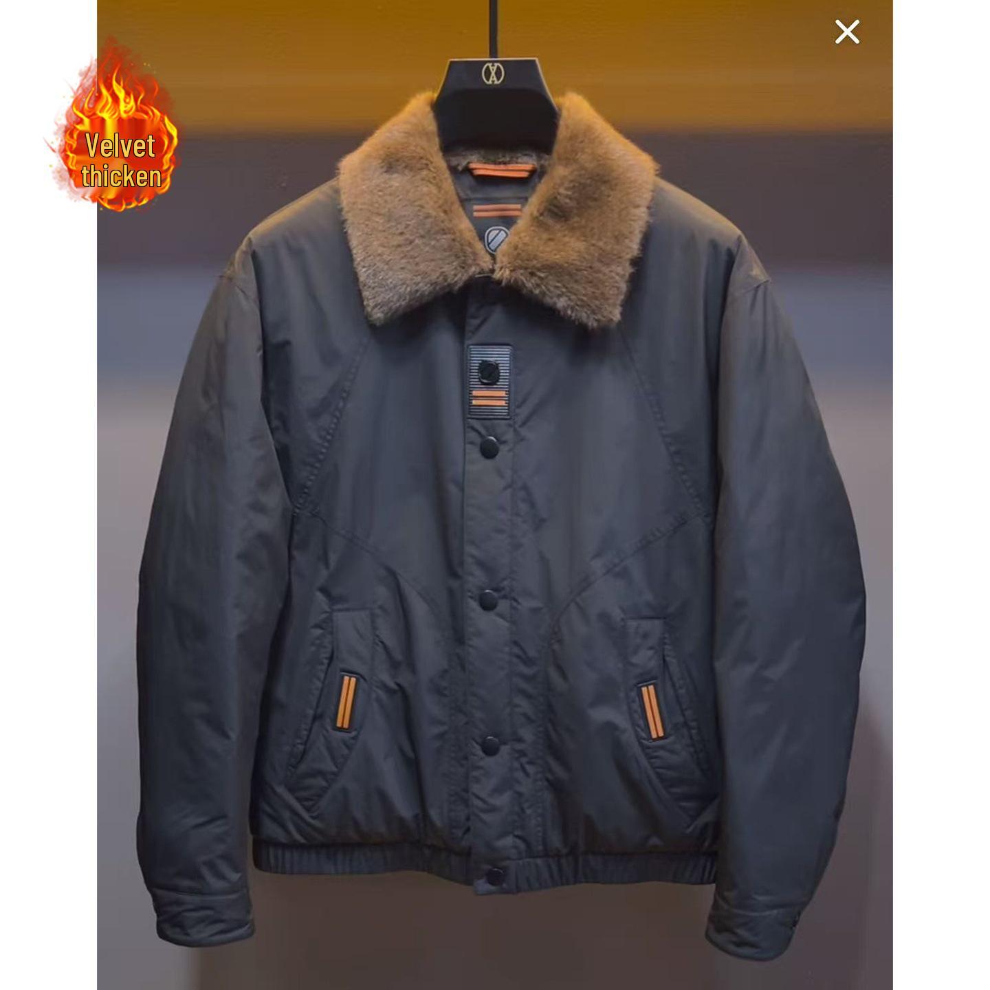 Men s Retro Quilted Diamond Seat Jacket: Autumn/Winter Thick Warm Stand Collar L