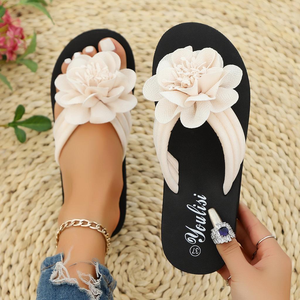 Large size EVA slippers summer new flower flip-flops casual versatile lightweight beach shoes