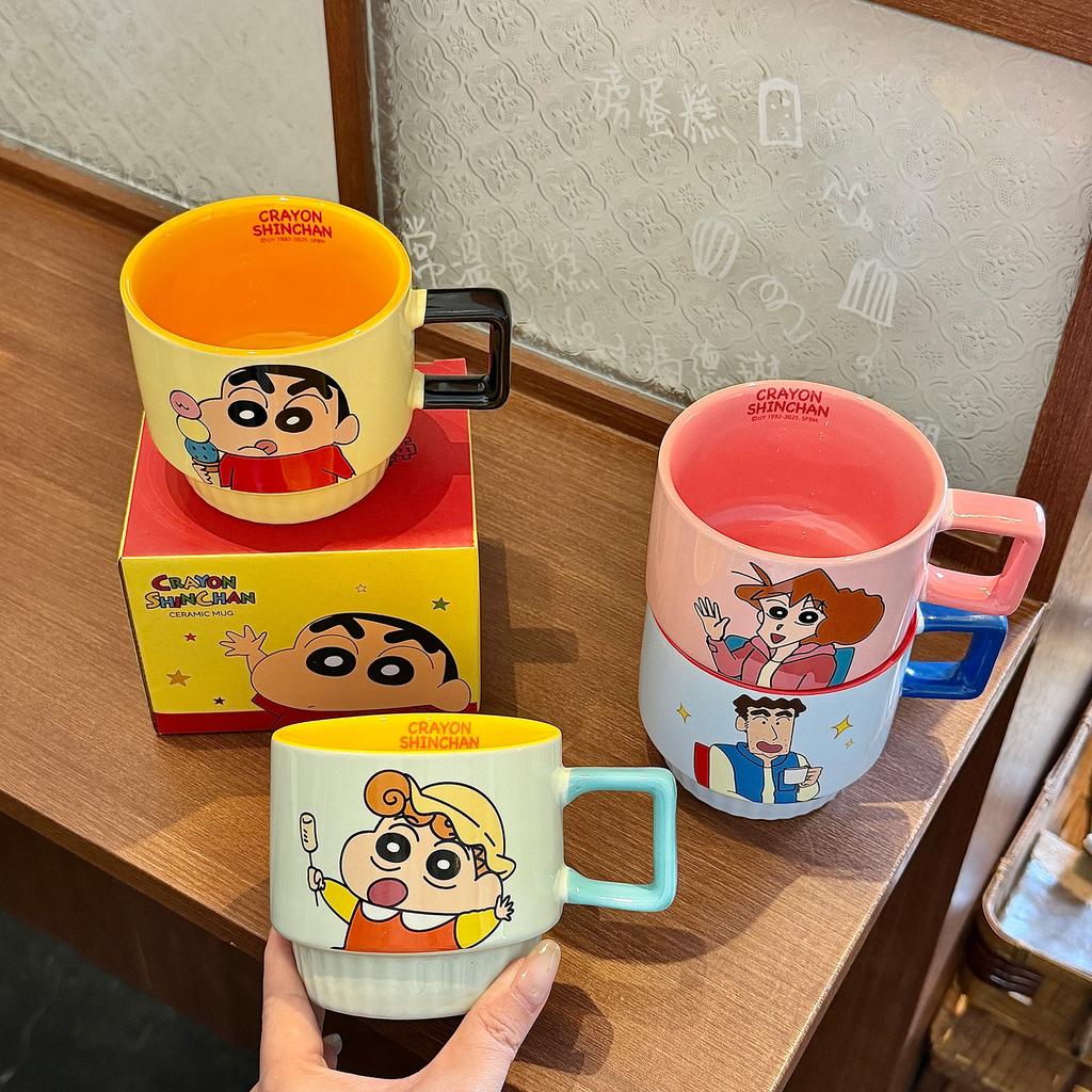 Mug High Value Stacked Cup Ceramic Family Four Water Cup Women'S Home Coffee Breakfast Cup