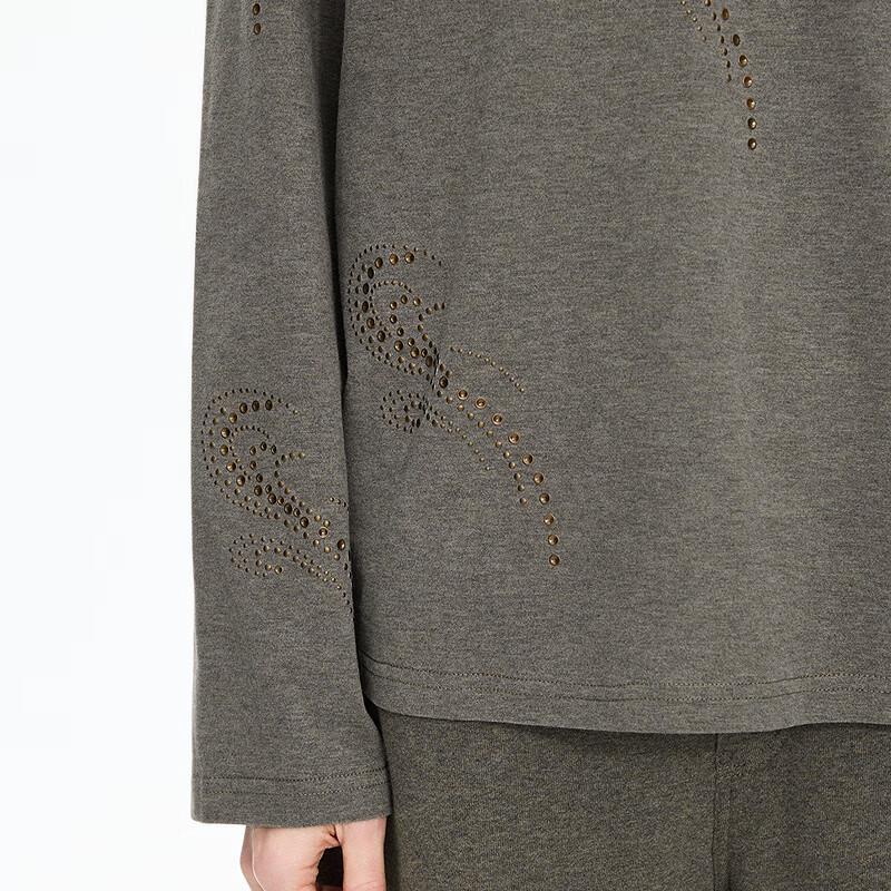 JNBY 25 Winter Loose Round Neck Long Sleeve T-Shirt