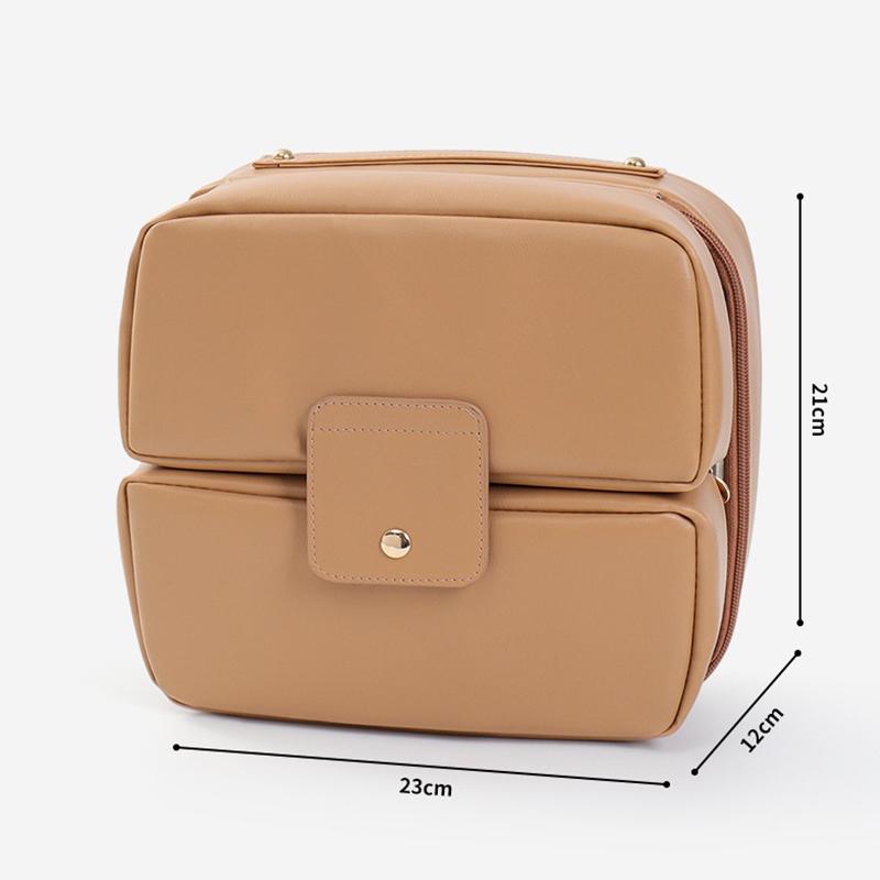 Portable Foldable Makeup Brushes Cosmetic Tools Organizer Cosmetic Bag With Multiple Compartments Travel Toiletry Storage Pouch