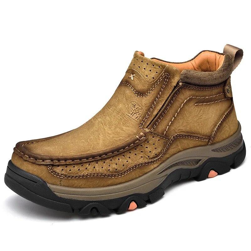 Мужские ботильоны из натуральной кожи осенне-зимняя мужская обувь модные повседневные ботинки большого размера мужские ботинки из натуральной кожи из натуральной кожи 46 5919₽