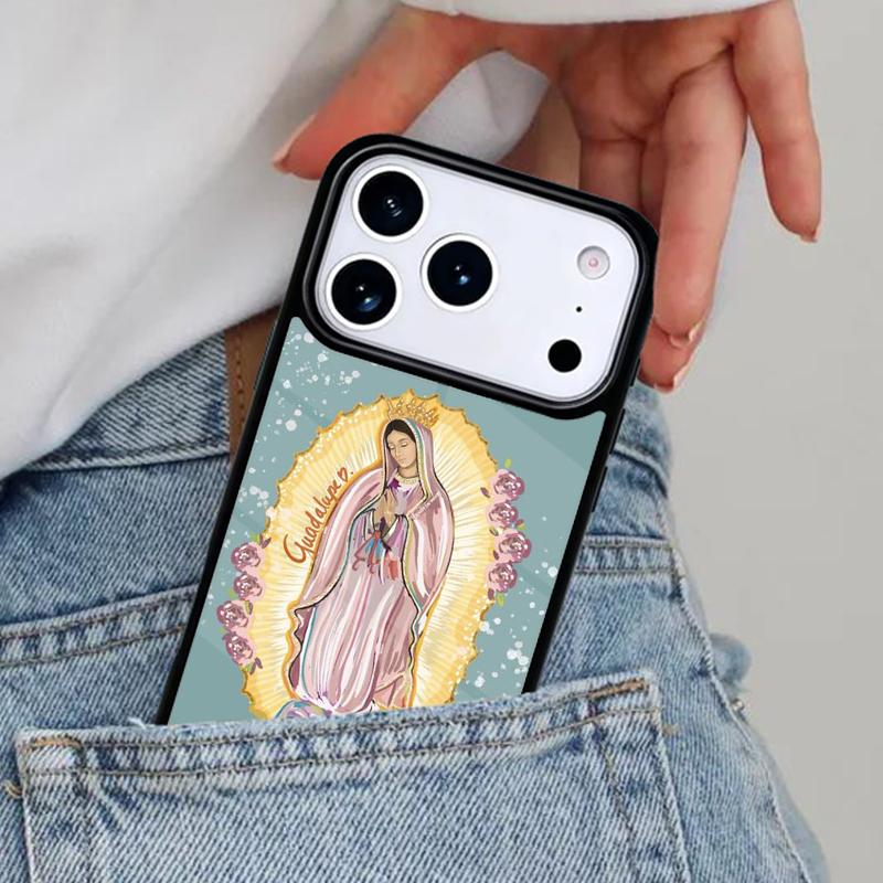 Virgin of Guadalupe Phone Case for iPhone 17ProMax 12 13 14 15 16e 17 Pro Max Plus Air Cover