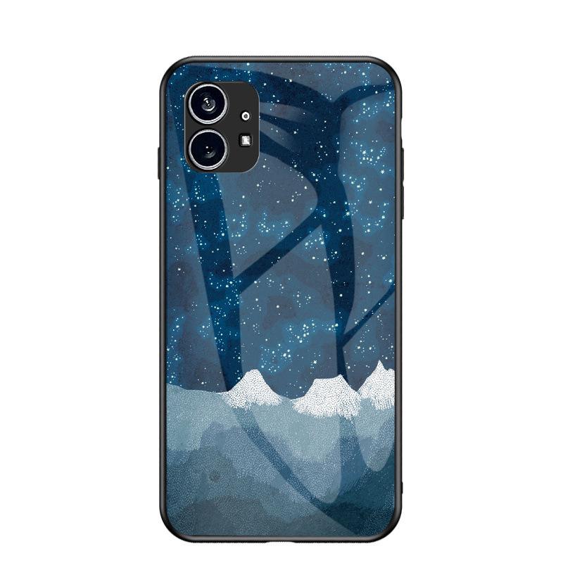 Nothing Phone Starry Sky Glass Case - Soft Edge Protective Cover