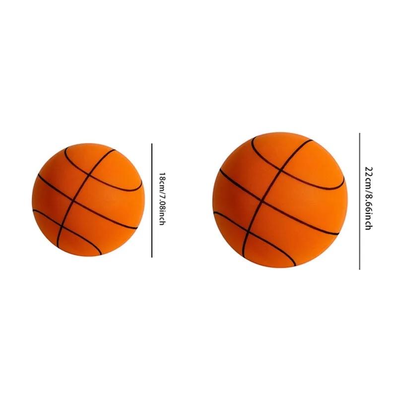 Balle de Basketball Silencieuse Haute Densité pour Enfants Entraînement Intérieur Raquette Balle Portable 18cm/22cm Éponge Élastique Petite Balle en Cuir Jouet