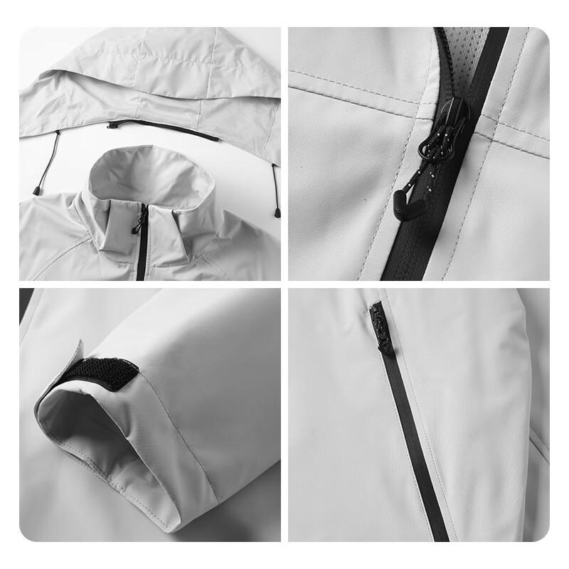 Warrior Men's Loose Hooded Windbreaker Jacket