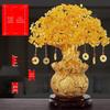 Citrine Crystal Money Tree Ornament for Home Decor