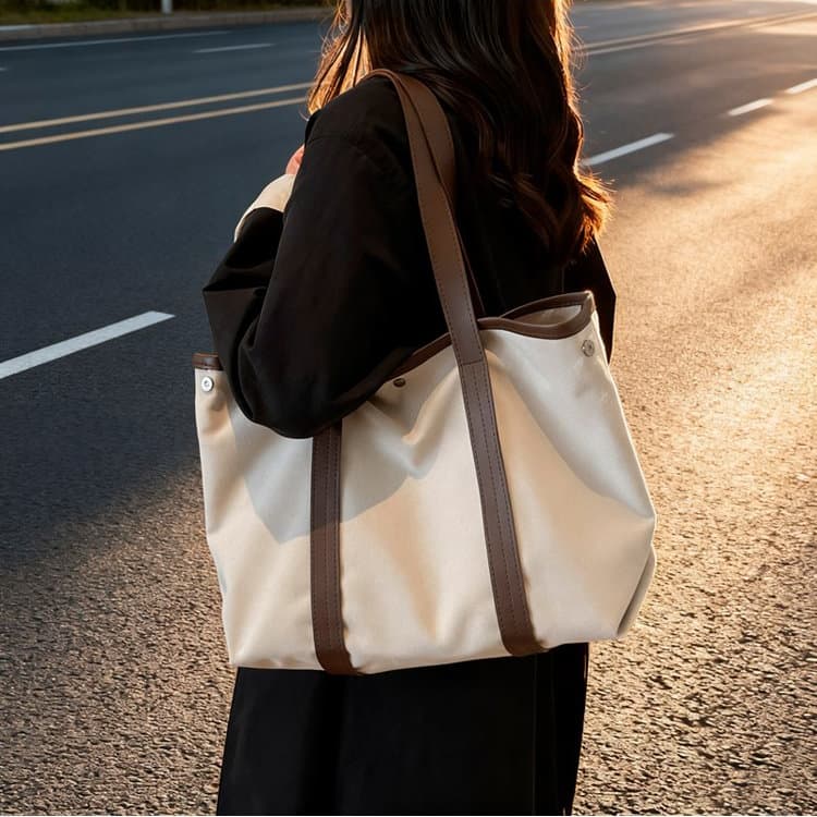 Large capacity canvas tote bag women's shoulder bag