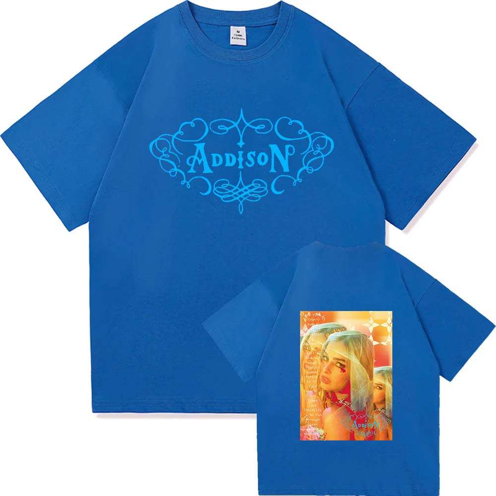 2025 Addison Rae 2025 New Album Addison T Shirt Fashion Retro UnisexWomen Clothing Harajuku Clothes Summer 100 Cotton Graphic T S