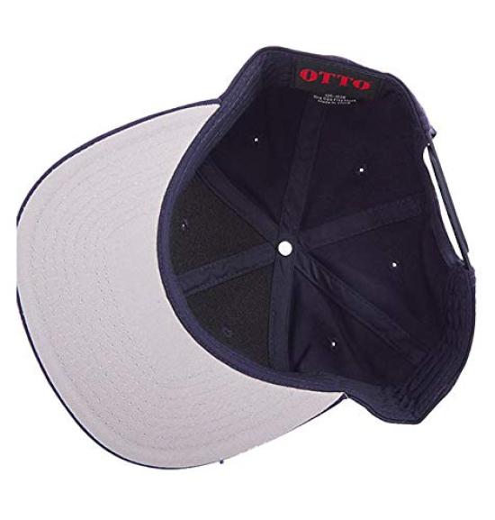 Otto Cotton Twill Flat Visor Baseball Snapback Cap, 125-1038 (Royal Blue) [Used]