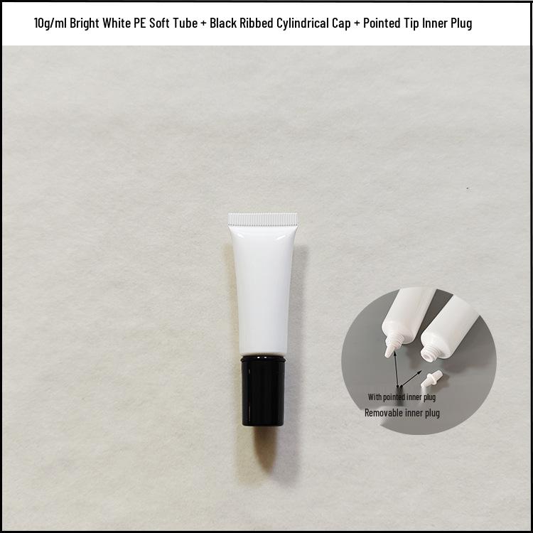 In Stock 10g Eye Cream Empty Tube - Milky White Refillable Skincare Cosmetics Packaging 