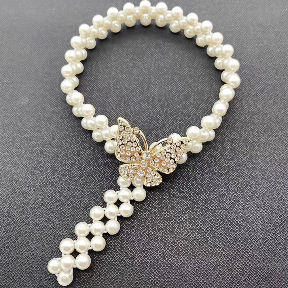 Butterfly Clips Imitation Pearl Curtain Ties Hexagonal Curtain Tiebacks Window Curtain Accessories