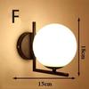 Modern wall lamp retro milky white glass lampshade bedroom staircase bedside lamp attic interior black E27 base home decoration