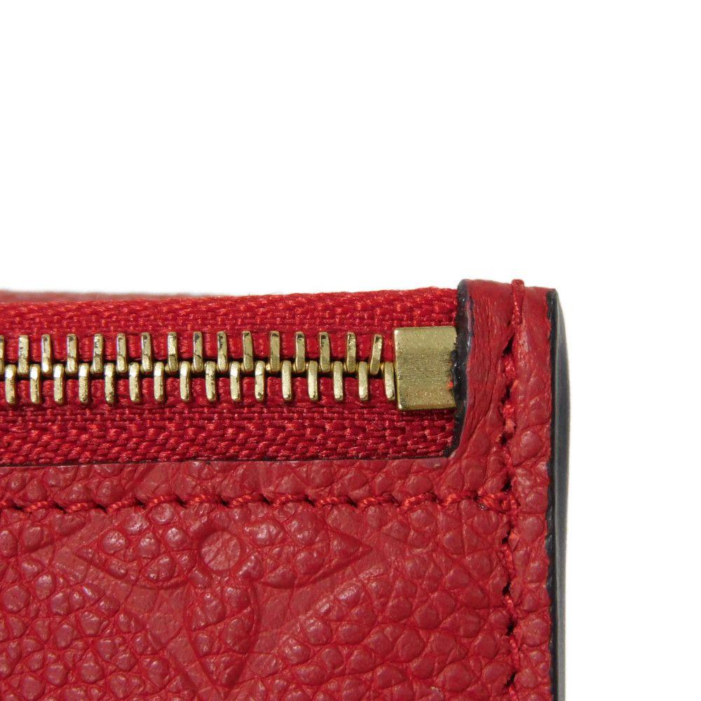 Used 12564 Portefeiulle Pont Neuf Compact M62185 7942 LV logo flower embossed Monogram Empreinte Series unisex from