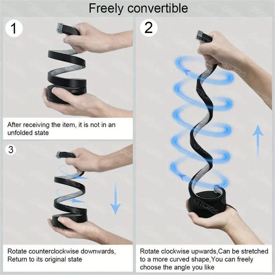 Modern USB-Powered Adjustable Spiral LED Desk Lamp