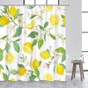 Tropical Fruits Shower Curtains Red Strawberry Lemon Pineapple Blueberry Cherry Bath Curtain Polyester Bathroom Decor with Hoo