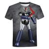 Trička s grafikou Mazinger Z Léto Muži Oblečení Tričko s kulatým výstřihem Nadměrná velikost Móda Krátký rukáv Harajuku Streetwear Topy Trička