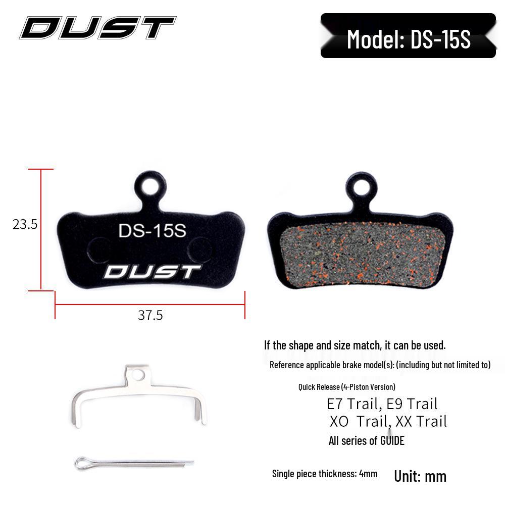 DUST Semi-Metallic Resin Disc Brake Pads for M446 E3 M355 Mountain Bikes