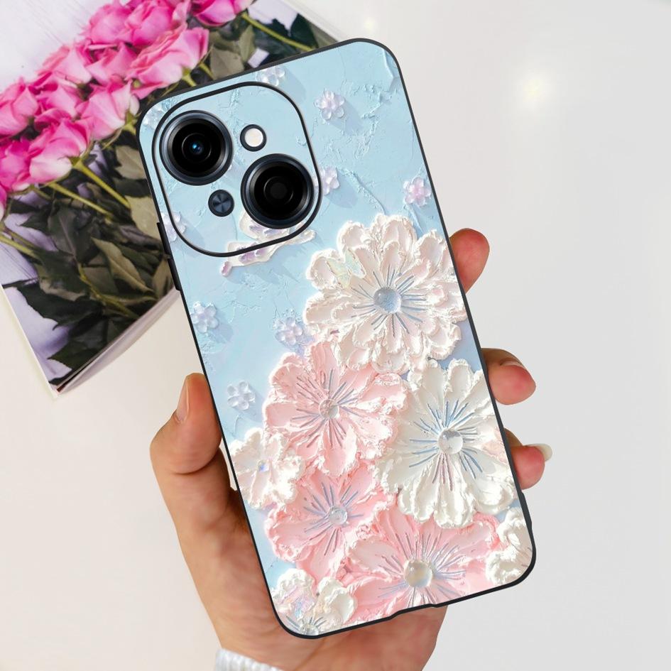 For Phone Case Tecno Spark Go 1 Cover 2024 Popular Flower Soft Silicone Back Protective Cover For Tecno Spark Go 2025 Pop 9 Etui
