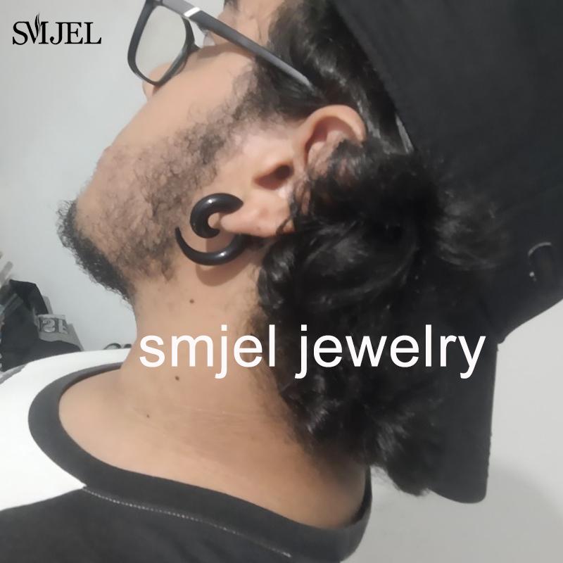 Punk New Fashion Spiral Earrings Tapers Snail Ear Expanders Black Earring 4/5/6/8/10 Mm Body Jewelry Men Women Ear Plug Piercing