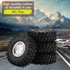 4Pcs Wheel Tyres Rubber Tires With Hubs for 1 10 Scale RC Crawler Off road Truck Car