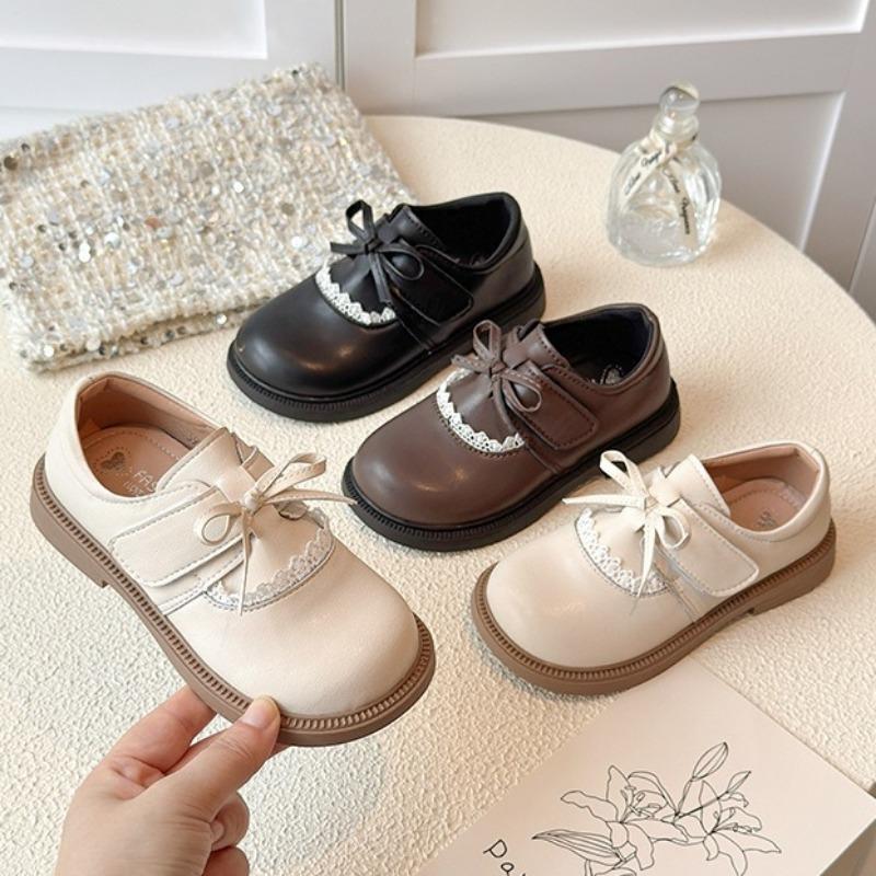 Girls Mary Jane Shoes Bow Princess Shoes Student Soft Sole Versatile Leather Shoes