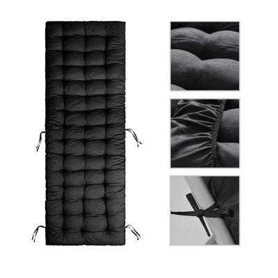 Tufted Surface Recliner Chair Cushion Soft Padded Filling Full-Length Chair Pad  Garden Furniture
