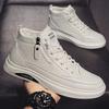Casual Shoes Comfortable Soft Leather Mid-top Sneaker Luxury Waterproof Men's Boots Business Outdoor Work Boot Men Shoes