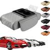 Multifunctional Pu Leather Car Armrest Box Mat with Cup Holders &Tissue Box Slot&Phone Slot