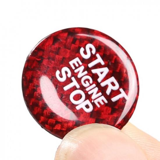 Roter Carbonfaser Motor Start/Stopp Knopf Zierring Für Alfa Romeo Tonale 22-24