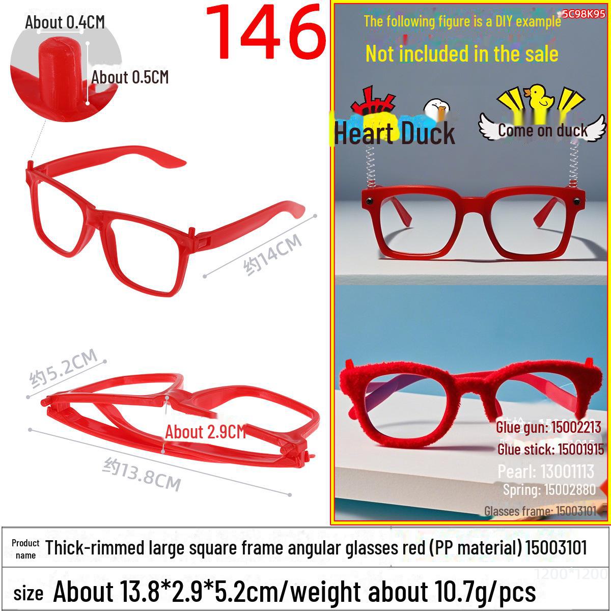 

Детская красная и черная круглая оправа для очков в роговой оправе для рождественского веселья своими руками