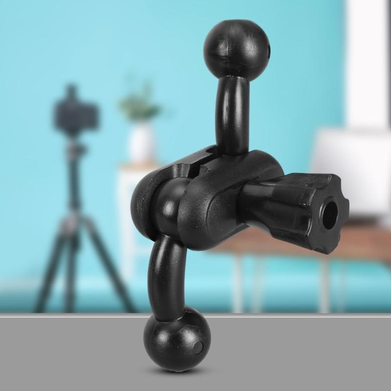 Double Ball Head 17mm Universal Joint Connector Adapter for Mobile Phone & Tablet Stand Recorders Navigation Accessories