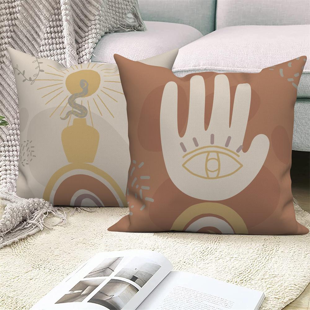 Home Sofa Office Cushion Pillowcase Wholesale  Nordic Style Abstract Plant Floral