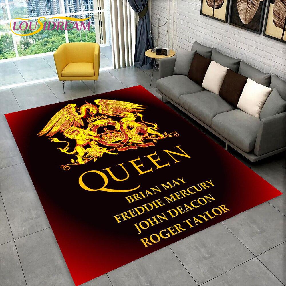 Freddie Mercury Queen-Rock-Band Χαλί Περιοχής, Χαλί για Σαλόνι Υπνοδωμάτιο Καναπέ Διακόσμηση Πατάκι Πόρτας, Παιδικό Παιχνίδι Αντιολισθητικό Χαλάκι Δαπέδου