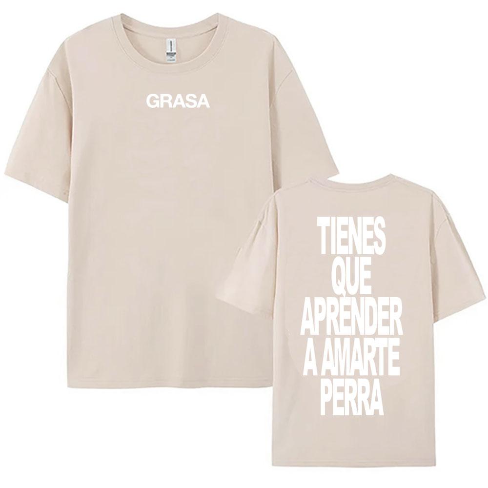 TIENES QUE APRENDER A AMARTE Tshirts SI TE DUELE CURITA Print T-shirt Nathy Peluso Singer Graphic T Shirt Cotton Tees