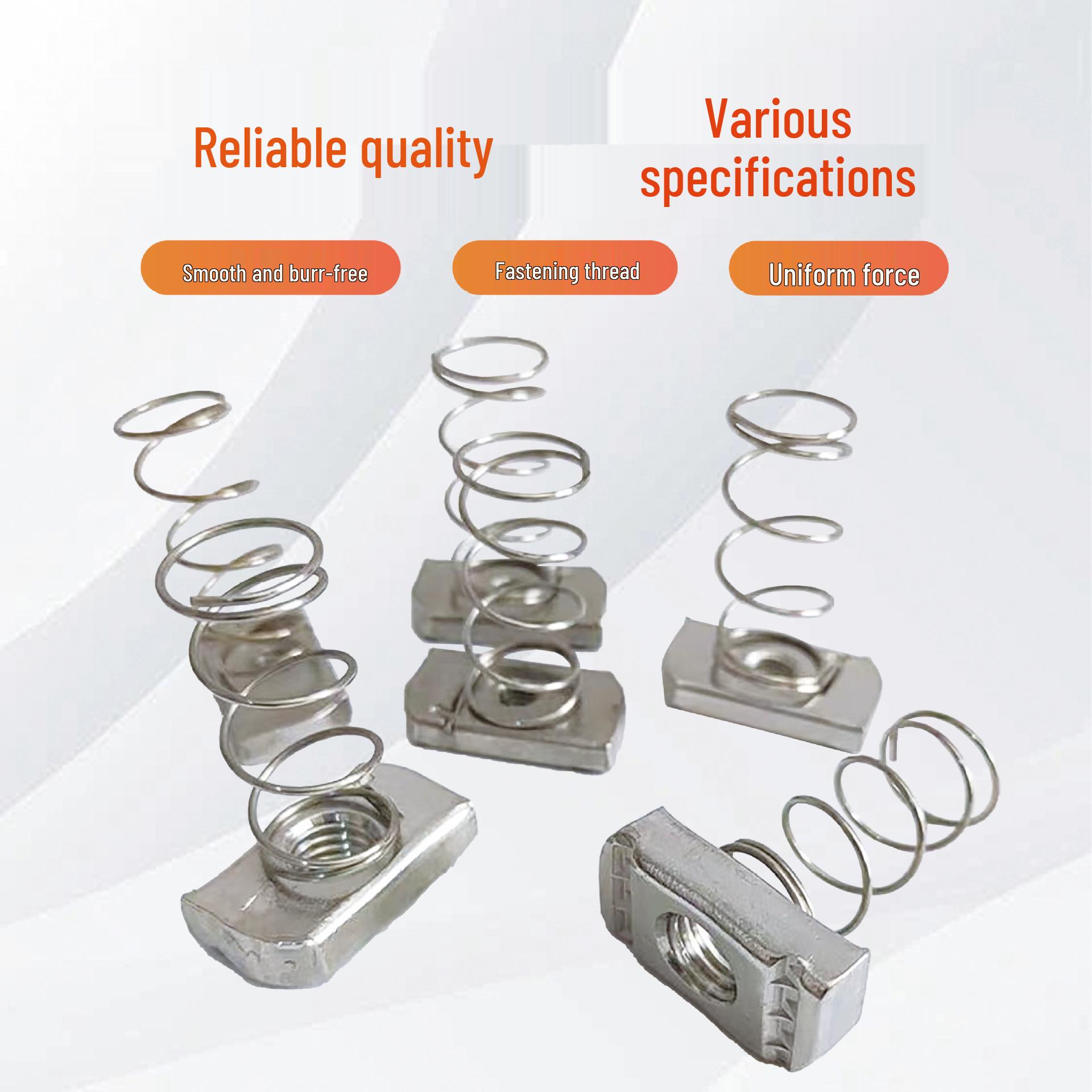 304 Stainless Steel C-Channel Spring Nut Bracket M8*6