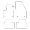 [Blm]Op028 Blue - Set Of Velour Floor Mats To Fit Opel Meriva Ii B 2010-2017 - Blue Trim