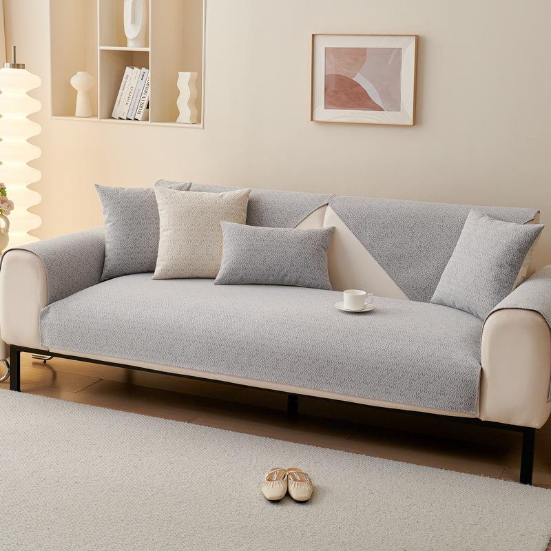 Chenille Sofa Cushion New Four-season Universal Cover Anti-slip Solid Color Modern Simple High-end Sofa Cushion