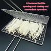 1PC Mesh Vegetable Grilled Fish Clip Anti-scalding Handle Splint Barbecue Net Household Barbecue Mesh Rectangle