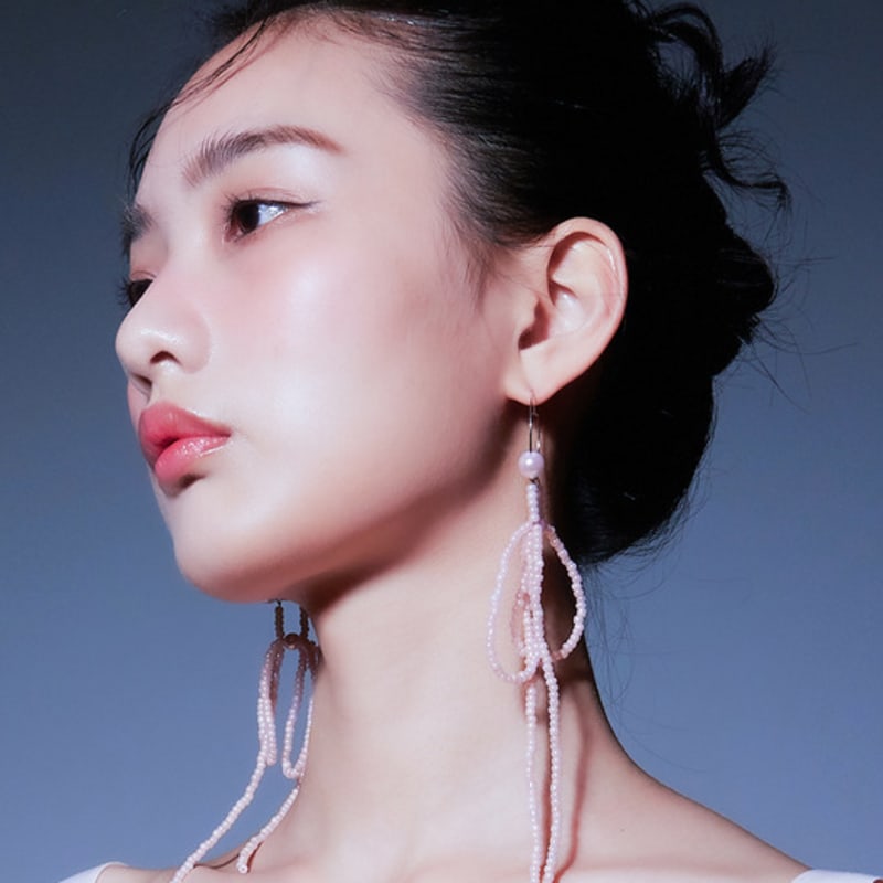 LOVUEE Pink Seed Angel Earrings