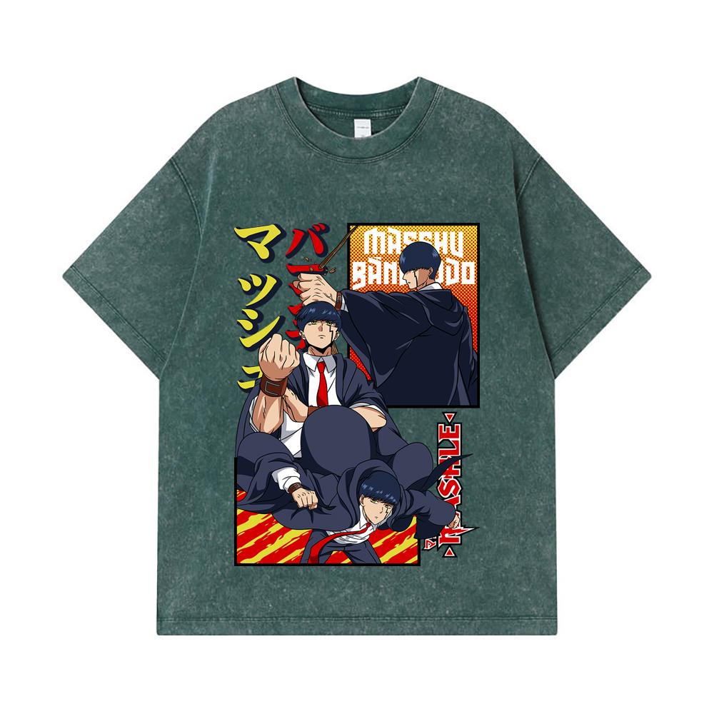 275 GSM Gewaschene T-Shirts 100% Baumwolle Mashle V3 Mash Druck Unisex Schweres Baumwoll-T-Shirt