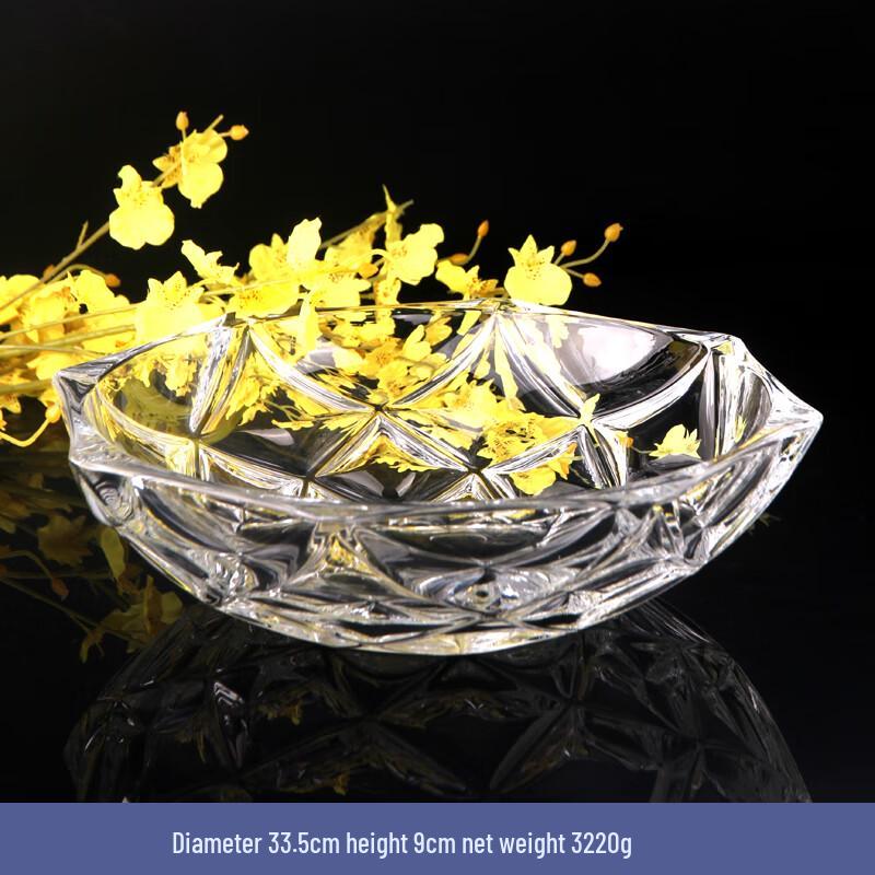 Flavinmci Modern European Crystal Glass Fruit Bowl