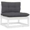 Day and Night - Day and Night Central Garden Sofa with Anthracite Cushions and White Acacia Wood
